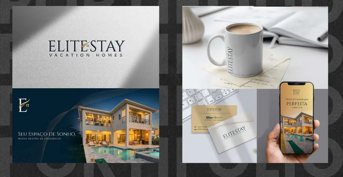 Identidade visual Elitestay Vacation Homes