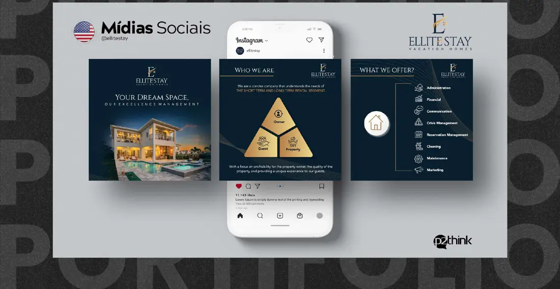Mídias sociais Elitestay