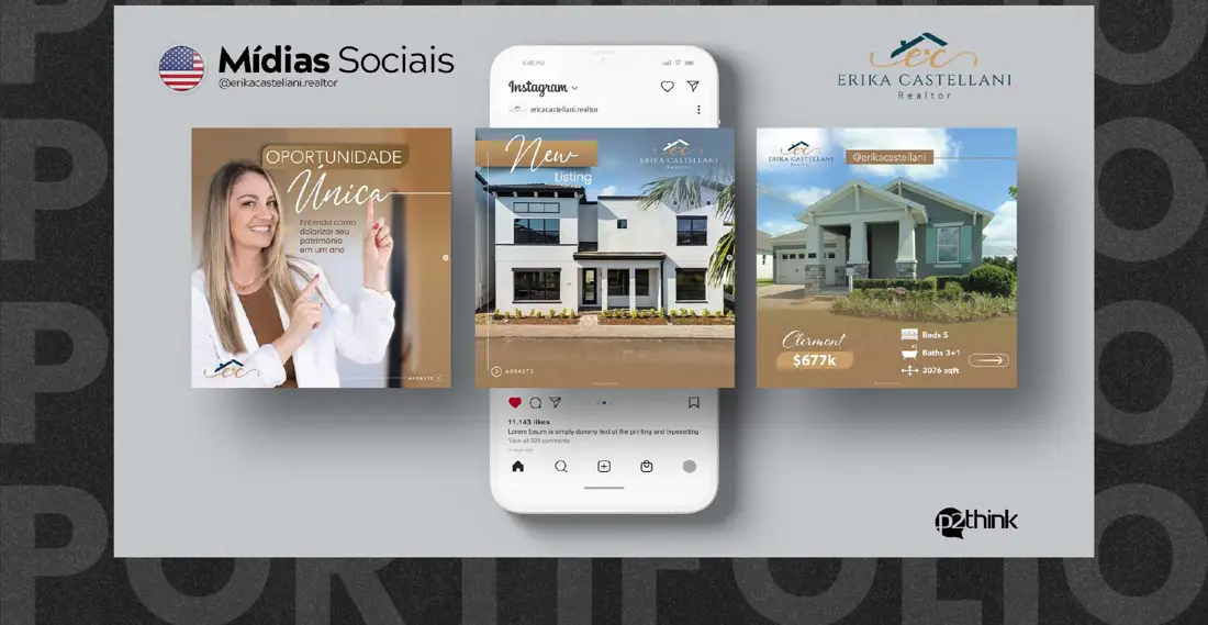 Mídias sociais Erika Castellani Realtor